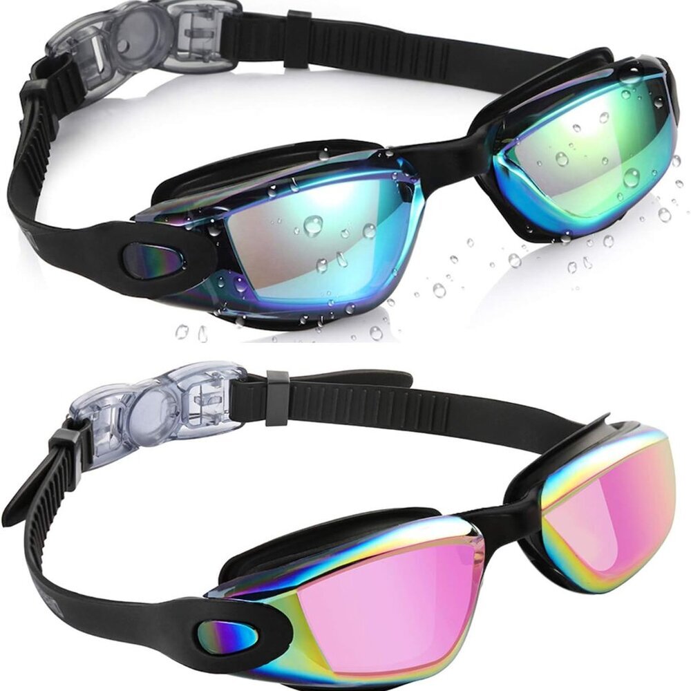 Kids Swim Goggles, Pack of 2 Swimming Goggles for Children Boys & Girls Age 3-14